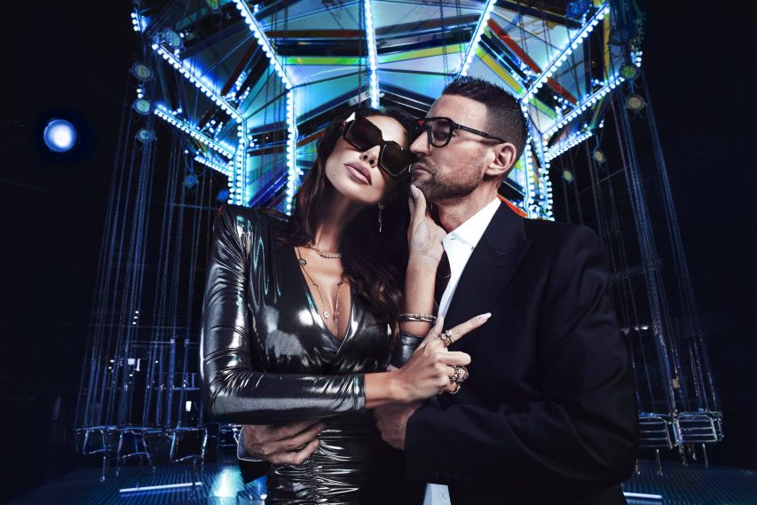 PHILIPP PLEIN PRESENTA con Madalina Ghenea  LA CAMPAGNA EYEWEAR P/E 2024  di Mattia Guolo